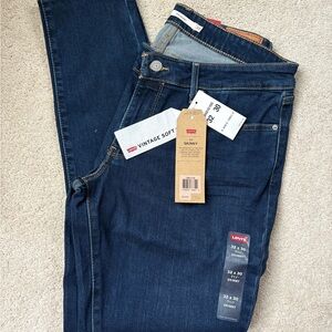 Levi's 711 Women's Vintage Soft Skinny Jeans - Dark Blue